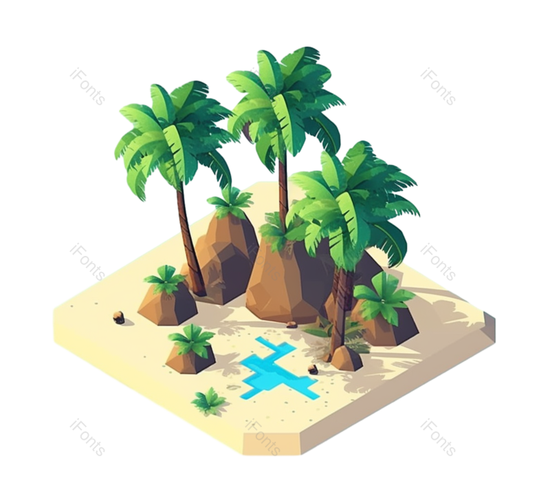 叶子图片,夏天元素,蓝色背景PNG,自然免抠素材